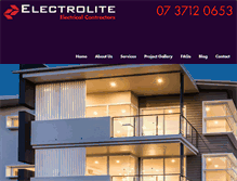 Tablet Screenshot of electrolite.com.au